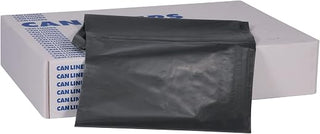 Heritage Repro 2-mil Trash Can Liners, 60 Gallons, 38" x 58", Black, Box Of 100 Trash Bags