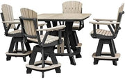 Brown Square Counter Height Dining Set, Heavy-Duty 5-Piece, Recycled HDPE Outdoor Furniture, All-Weather Patio Table