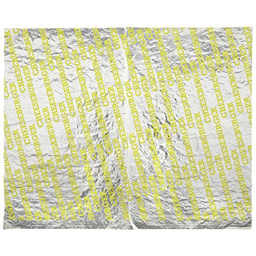 Cheeseburger Foil Wrapper Paper-Lined - 14"L x 10 1/2"W 2500 Per Case by GENERAL PACKAGING PRODUCTS INC – 14 inches x 10.5 inches, Foil, Silver, Pack of 2500, Model GPPW66CB