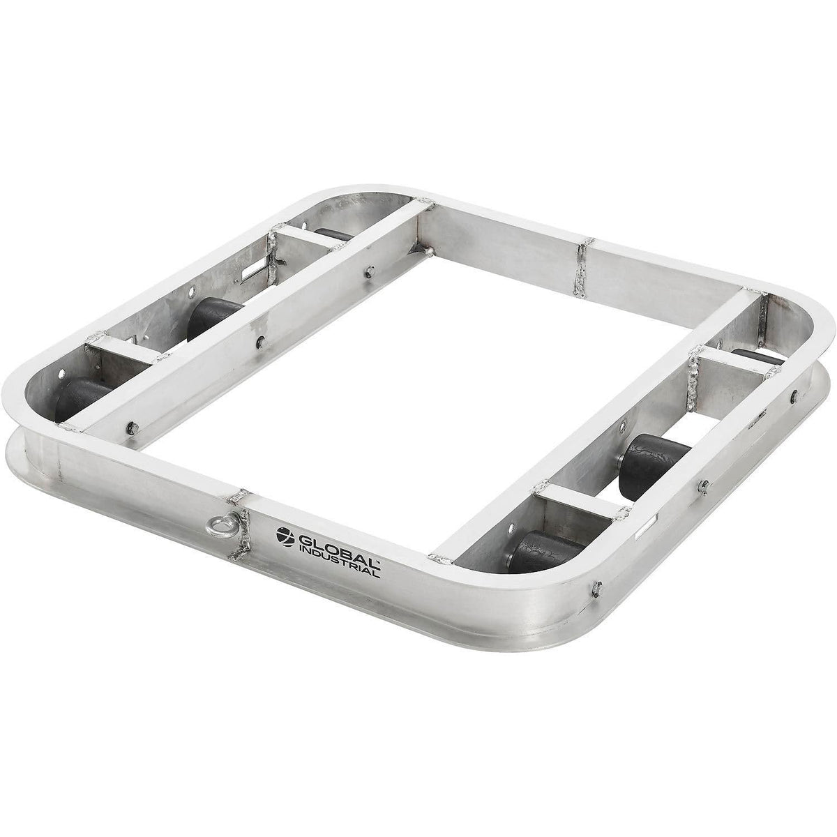 Aluminum Pallet Dolly with Tilt Rollers by Global Industrial – Aluminum, Silver, Model 800500