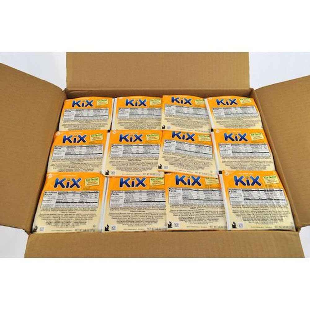 Kix Cereal Crispy Corn Puffs by General Mills – Pack of 96