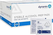 Dynarex DynaSafety Sterile Alcohol Prep Pads - Medium - 70% Isopropyl Alcohol, Individually Wrapped, Soft Cleaning Wipes - 200 per Box