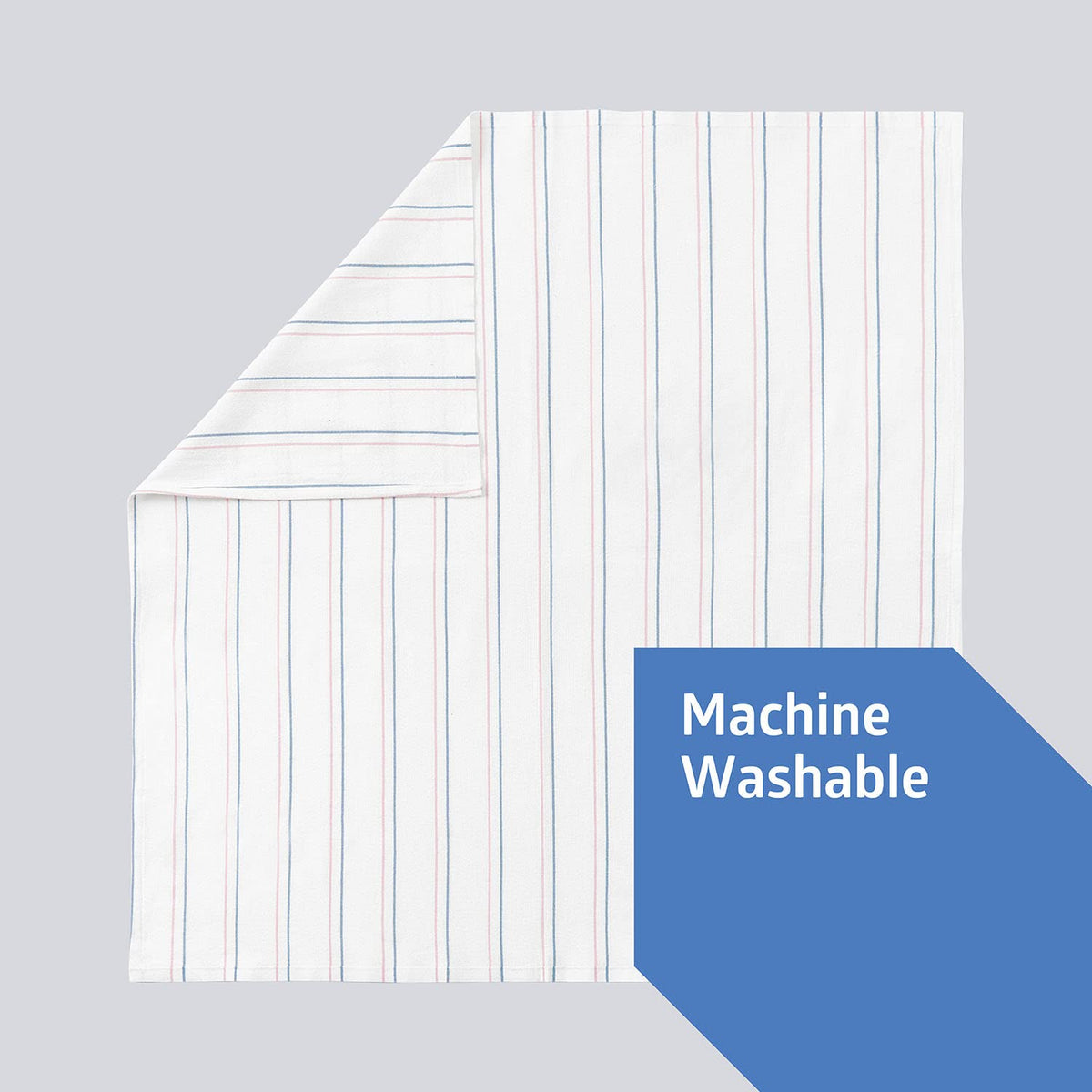 Candystripe Baby Receiving Blanket by Medline – Crib (Pack of 2), Latex Free, Azul, Pack of 6, Model MDTPBC36STRP