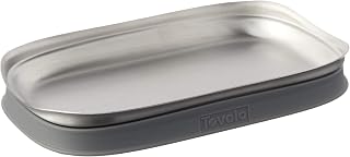 Tovolo Stainless Double Spoon Rest, Easy-Cleaning, Heat Resistant, 2 Piece Set, Charcoal