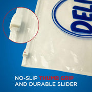 Zip-Slide Closure Deli Bags by Jaccard – 10" x 8" x 1.25 mm, 1000 liters, Polyethylene (PE), 1 color - clear with printing, Model 200202
