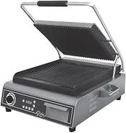Globe GPG14D Deluxe Countertop Grooved Panini Single Grill, NSF