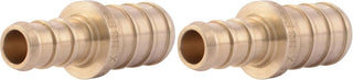 SharkBite 3/8 x 1/2 Inch Crimp Reducing Coupling, Brass Plumbing Fitting, PEX Pipe, PE-RT, UC009LFA (Pack of 2)