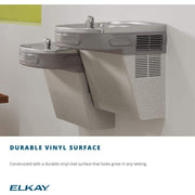 Cooler Wall Mount ADA Non-Filtered by Elkay – 8 gallons, Vinyl, Light Gray Granite, Model EZS8LF