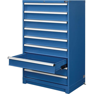 9 Drawer Modular Cabinet by Global Industrial – 24"L x 36"W x 57"H, Alloy Steel, Blue, Model 298450BL