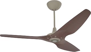 Big Ass Fans Haiku, 60" Diameter, Smart Indoor Ceiling Fan, Universal Mount - 12" Downrod (included) (Cocoa Bamboo/Satin Nickel Hardware)