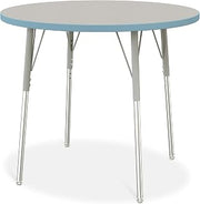 Jonti-Craft Berries 6488JCA131 Round Activity Table - 36" Diameter, A-Height - Freckled Gray/Coastal Blue/Gray