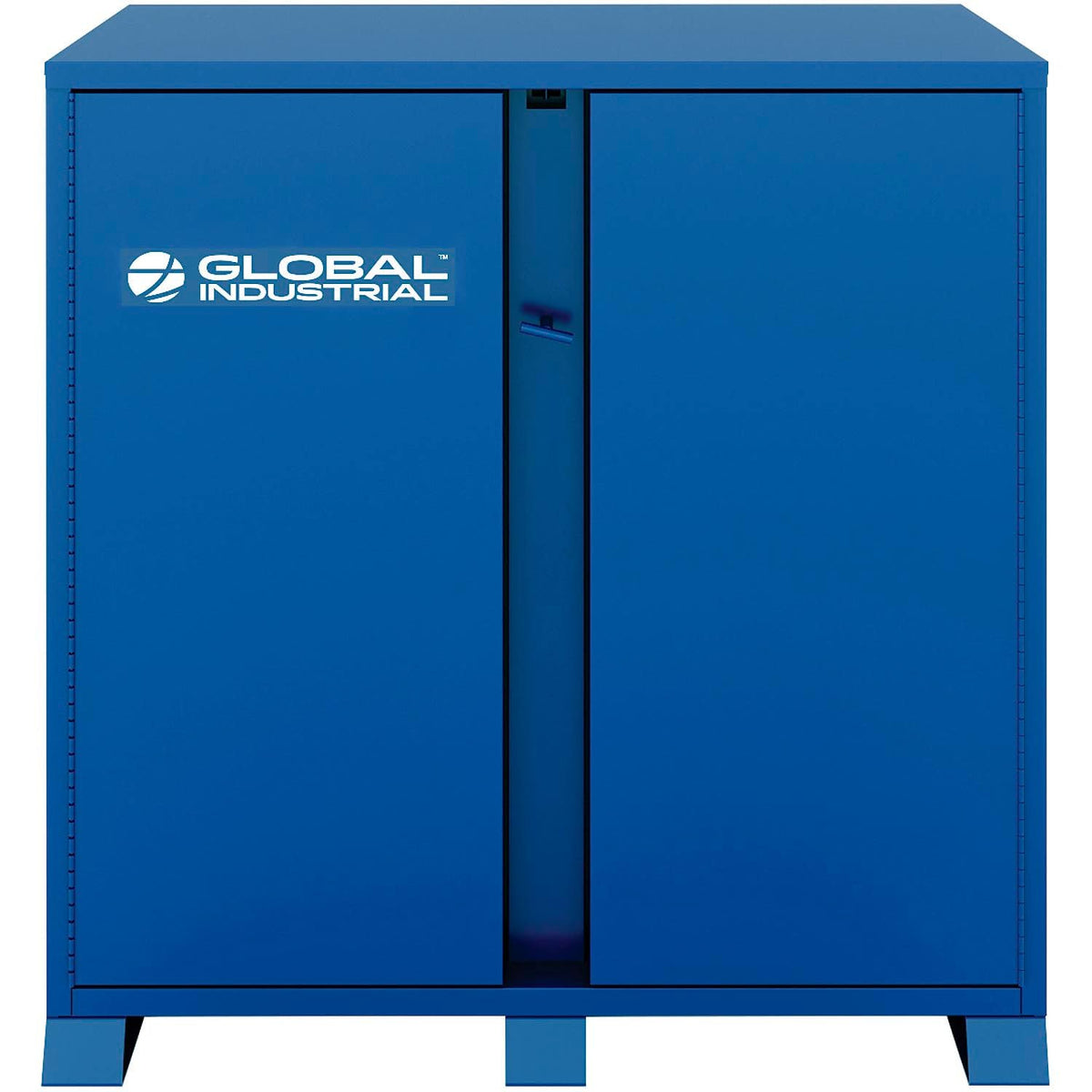Heavy Duty Job Site Storage Cabinet with 2 Doors by Global Industrial – Alloy Steel, Blue, Model DB310