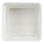 12 qt White Square Plastic Storage Container by Winco – 12 Quart, Plastic, White, Model PESC-12