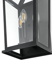 Richmond Three Light Outdoor Wall Sconce Black by Lighting Design – Iron, Black, Model OD331W16BK