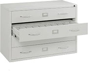 Global Industrial 37"W Media Cabinet, 4 Drawer, Putty
