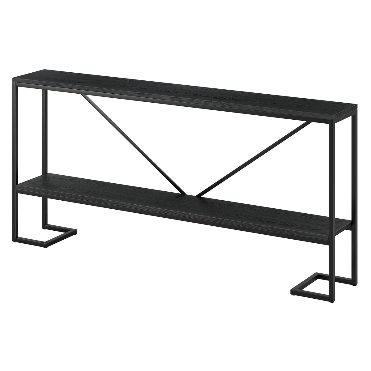 Henn&Hart Black/Natural Black / Modern / 1 Sofa & Console Tables