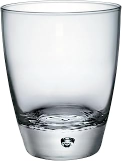 Bormioli Rocco Luna 11.75 oz. Double Old Fashioned DOF Drinking Glasses for Cold Drinks, Juices, and Cocktails, Clear, Set of 12