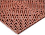 Notrax T23S0028RD T23 Multi-Mat II Reversible Drainage Floor Mat, 2' x 8' x 3/8" Thick, Red