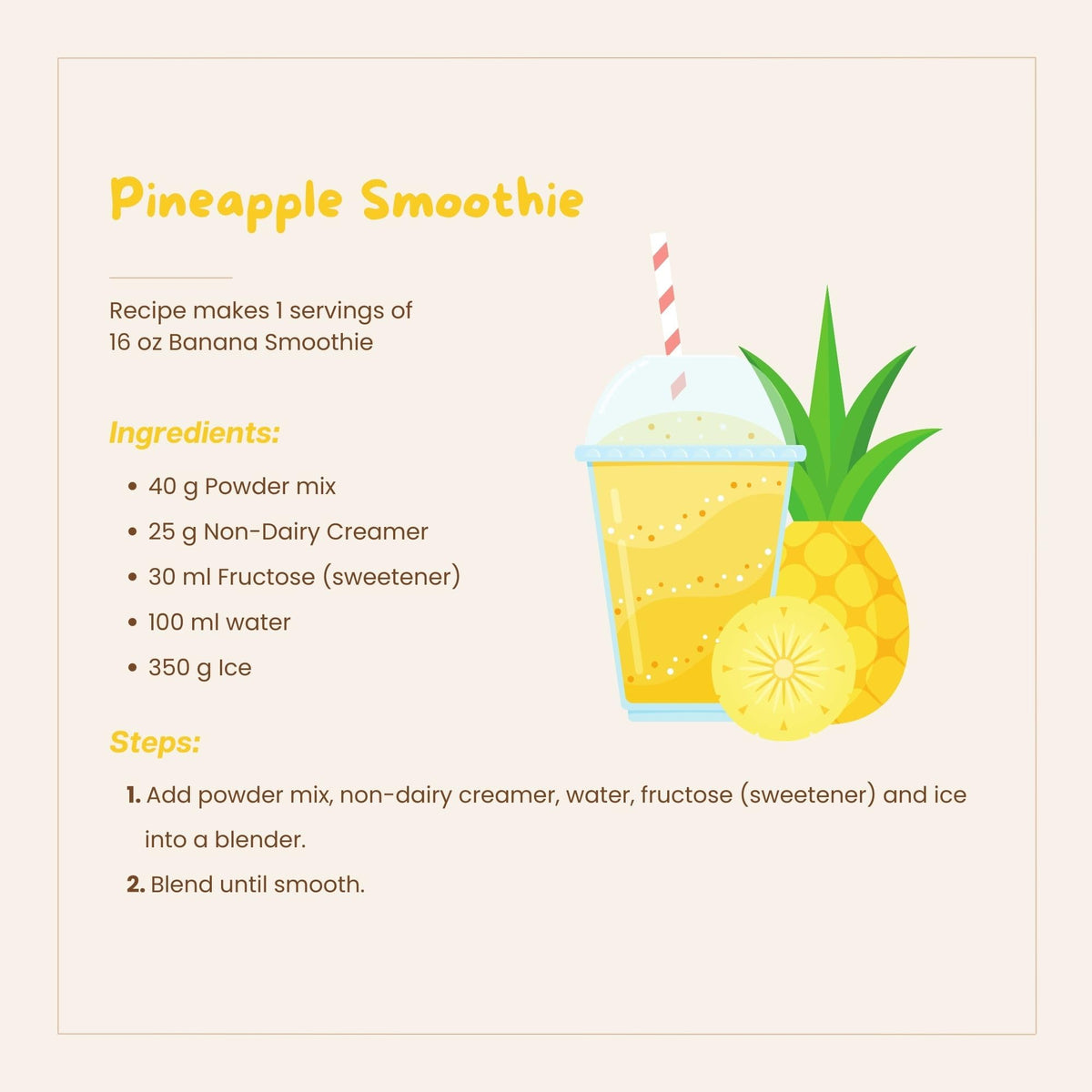 Bossen Pineapple / 35.2 Ounce (Pack of 1) / 1 Soft Drink Mixes