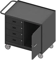 Durham 3121-95 Mobile Bench Cabinet, 4 Drawer, Steel