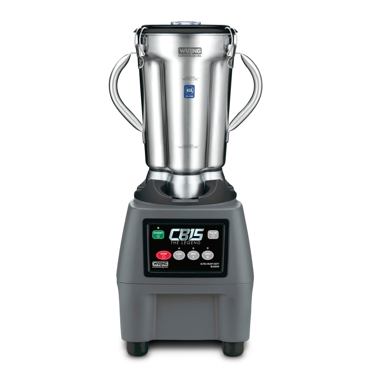 Waring 3 Speeds and Pulse / Stainless Steel Jar CB15 / 1-Gallon Countertop Blenders