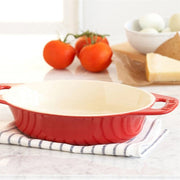 Ceramic 9-inch Oval Baking Dish - Cherry by STAUB – 9-inch, 1.06 quarts, Ceramic, Cherry, Model 405111560