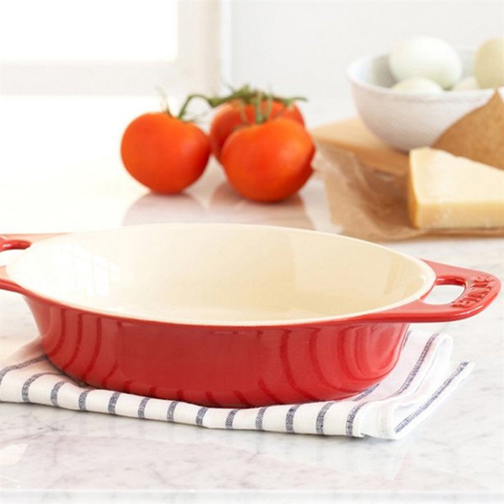 Ceramic Oval Platter 37 cm by STAUB – Grande, 4 liters, Ceramic, cerise, Model RSTC612