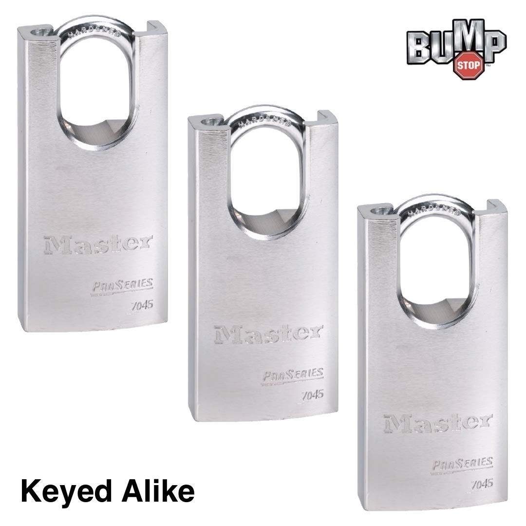 Master Lock 3 Pack / Chrome / Modern Keyed Padlocks