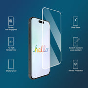 3 Pack Screen Protector for iPhone 17 / iPhone 16 Pro [6.3 inch] with Installation Frame by Generic – Glass, iPhone 17/16 Pro, Pack of 3, Model X-011903-3