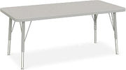 Jonti-Craft Berries 6403JCE000 Rectangle Activity Table - 24" X 48", E-Height - Freckled Gray/Gray/Gray