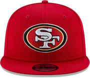 NFL 9FIFTY Snapback Team Color Adjustable Hat Cap One Size (US by New Era – One Size, Polyester, San Francisco 49ers - Red, Model New Era