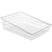 Bakery Tray Rectangular Chrome-Plated Wire - 14" L x 20" W x 3" to 6" H by WIRECRAFT MANUFACTURING COMPANY – 20" x 14" x 3", Wire, Chrome, Model WCH0114