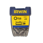 10504353 Torx T20 x 25mm Screwdriver Bits (10 Pieces) by IRWIN – T20 x 25mm Pack of 10, S2 Steel, Multicolored, Model IRW10504353