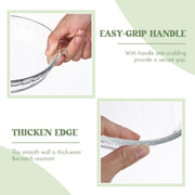 Uiifan Mini Glass Pie Pan, 6 Inch Clear Baking Dish with Handles, Set of 4