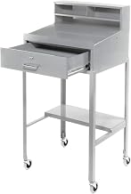 Open Leg Mobile Shop Desk, 23" W x 20" D x 51" H, Gray