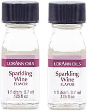 LorAnn Oils Super Strength Flavoring - Used For Candy Making, Flavoring, Baking, Hard Candy, & Flavor Oils - Bold, Natural Flavors 4X Stronger Than Extracts - Sparkling Wine, Pack of 2, 0.125 fl oz