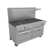400 Series 60" Restaurant Range w/ 10 Burners & 2 Standard Ovens by Southbend – 3.2 gallons, Stainless Steel, Black, Model 4601DD