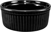 Ceramic Fluted Ramekin, 6 oz, Black
