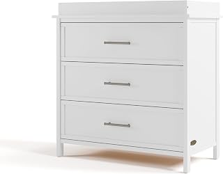 Graco Classic 3 Drawer Chest with Removable Changing Topper, White
