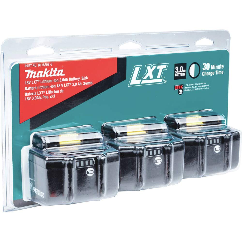 Makita 3.0Ah Battery, 3-Pk / 1 Battery Packs