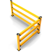 Corner Post for Protective Plastic Guard Rails by Global Industrial – Plastic, Yellow, Model 60PGP-CON