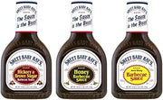 Sweet Baby Ray's Gourmet Sauce Barbecue Flavor Variety Pack 1 Honey BBQ Sauce, 1 BBQ Sauce, 1 Hickory Brown Sugar BBQ Sauce. 3 ct.