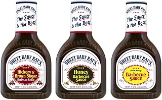 Sweet Baby Ray's Gourmet Sauce Barbecue Flavor Variety Pack 1 Honey BBQ Sauce, 1 BBQ Sauce, 1 Hickory Brown Sugar BBQ Sauce. 3 ct.