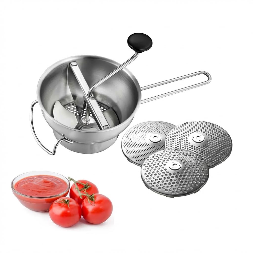 Food Mill Flotte Lotte by GEFU – 20 x 20 x 20 cm, Stainless Steel, Multicolour, Model 89210