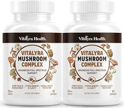 10-in-1 Mushroom Supplement Complex – High Potency Lion’s Mane, Cordyceps, Reishi & Turkey Tail Capsules – Nootropic Brain Support for Memory, Focus & Energy – 60 Day Supply