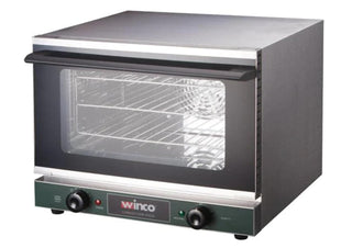 Quarter-Size Countertop Convection Oven by Winco – 15(h) x 18.75(w) x 19.88(d), 0.8 cubic_feet, Stainless Steel, Silver, Model ECO-250