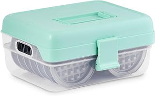 Dash MultiMaker® 14-Plate Storage Case — Cabinet Organizer with Lid for Dash Mini Waffle Maker Plates, MultiMaker® Mini System Removable Plate Storage, Stackable Countertop Organizer