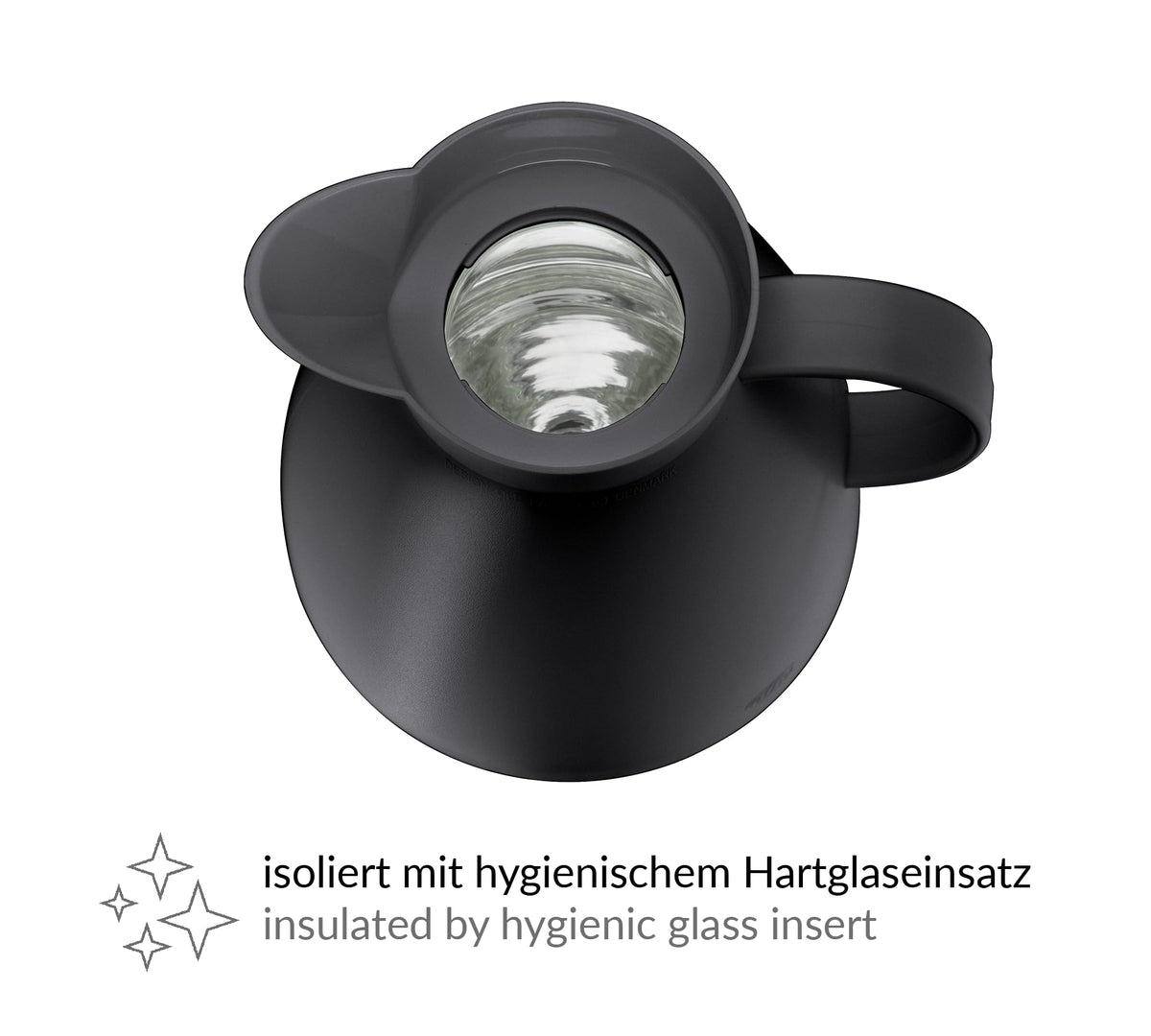 Dan 1-Liter Carafe by Alfi – 33.8 Ounces, 1 liters, Polypropylene, Black, Model 935020100