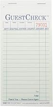 National Checking Company Carbonless Guest Check Paper - 2 Part Green, 17 Line, 3.4 x 6.75 inch - 50 per case.