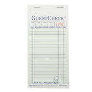 National Checking Company Carbonless Guest Check Paper - 2 Part Green by NCCO – Paper, Pack of 50, Model G7000SP